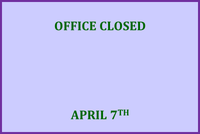 GOOD FRIDAY CLOSURE