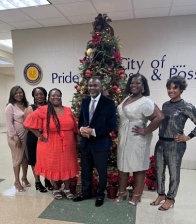 2021 Holiday Celebration City Hall Staff Pic